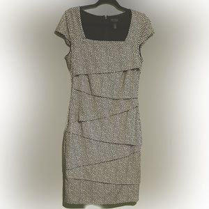 WHBM Instantly Slimming Cap Sleeve Ruffle Dress